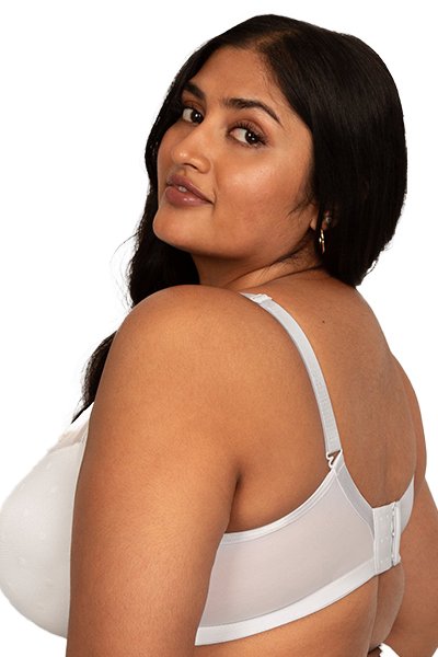 Curvy Couture Sheer Whisper T-Shirt Bra - Pearl - source image 66246