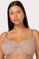 Curvy Couture Sheer Whisper Unlined Underwire - Bark - source image 72663