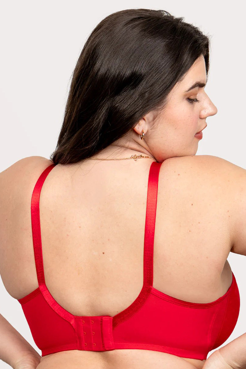 Curvy Couture Sheer Whisper Unlined Underwire - Diva Red - source image 71764