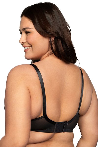 Curvy Couture Sheer Whisper Unlined Underwire - Onyx - source image 66238