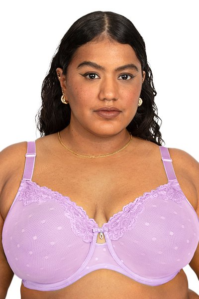Curvy Couture Sheer Whisper Unlined Underwire - Stellar Orchid - source image 66241