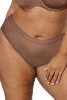 Curvy Couture Silky Smooth High Cut Brief - Sweet tea - source image 59672