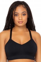 Curvy Couture Smooth Seamless Comfort Wireless Bra - Black Hue - source image 57745