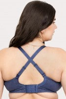 Curvy Couture Smooth Seamless Comfort Wireless Bra - Crown Blue Acid Wash - source image 71760