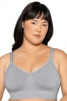 Curvy Couture Smooth Seamless Comfort Wireless Bra - Grey Heather - source image 71761