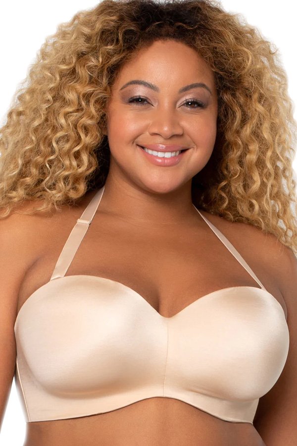 Curvy Couture Smooth Strapless Multi-Way Bra - Champagne Nude - source image 56988