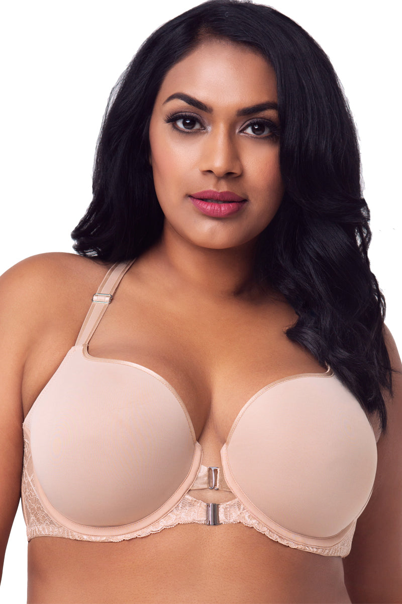 Curvy Couture Tulip Front Close T-Shirt Bra
