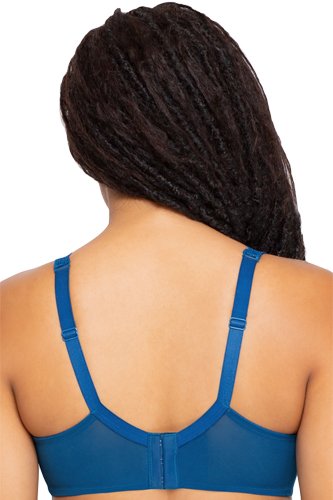 Curvy Couture Tulip Lace Push Up Bra - Blue Sapphire - source image 42450