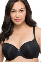 Curvy Couture Tulip Smooth T-Shirt Bra - Black - source image 37275