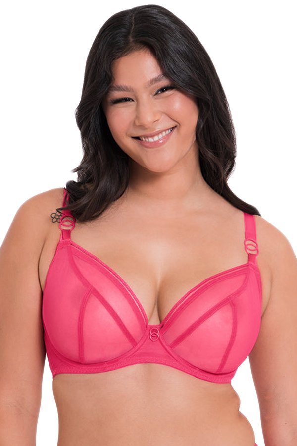 Curvy Kate Lifestyle Plunge Bra - Bright pink - source image 58505