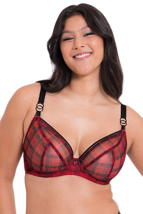 Curvy Kate Lifestyle Plunge Bra - Check Print - source image 58506