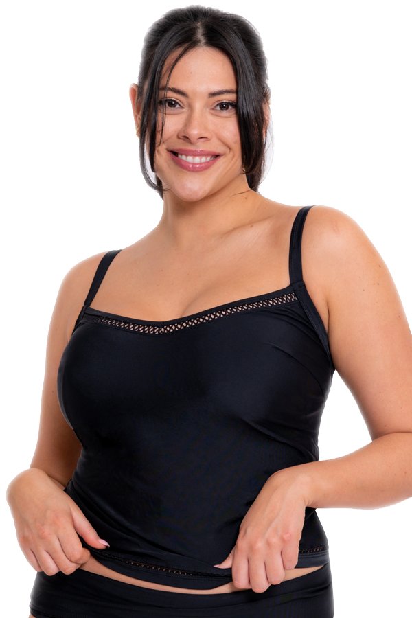 Curvy Kate Swimwear First Class Tankini - Black - source image 57675