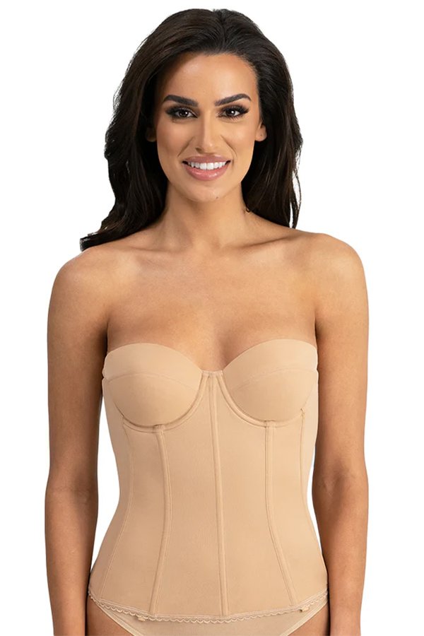 Dominique Brianna Low Black Strapless Longline Bra