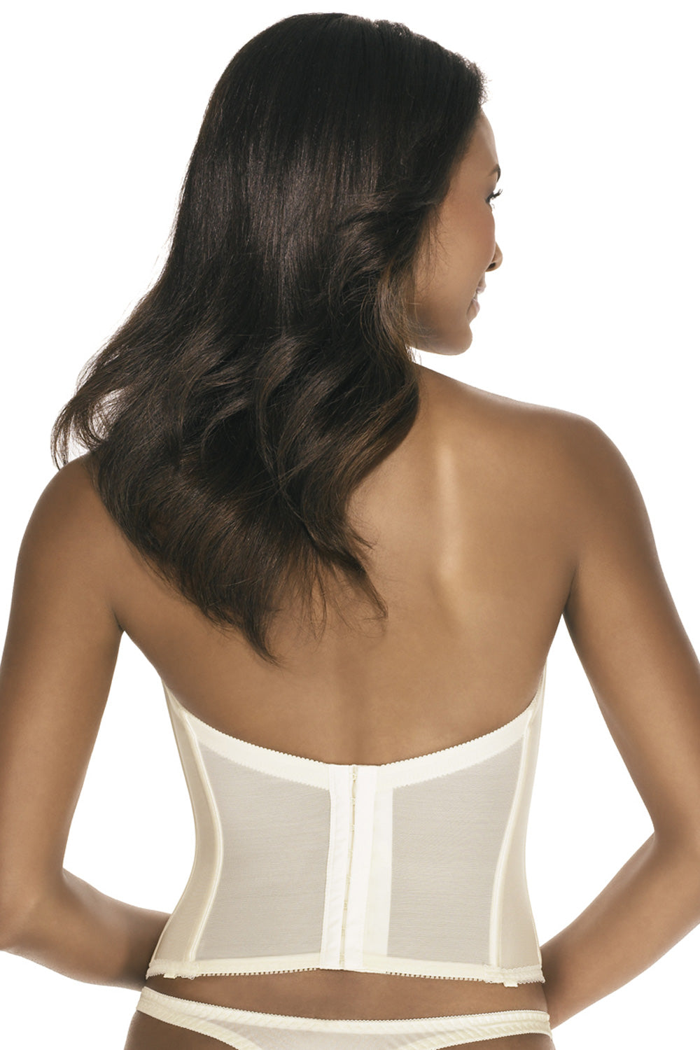 Dominique Low Back Satin Brasselette - Ivory - source image 2260