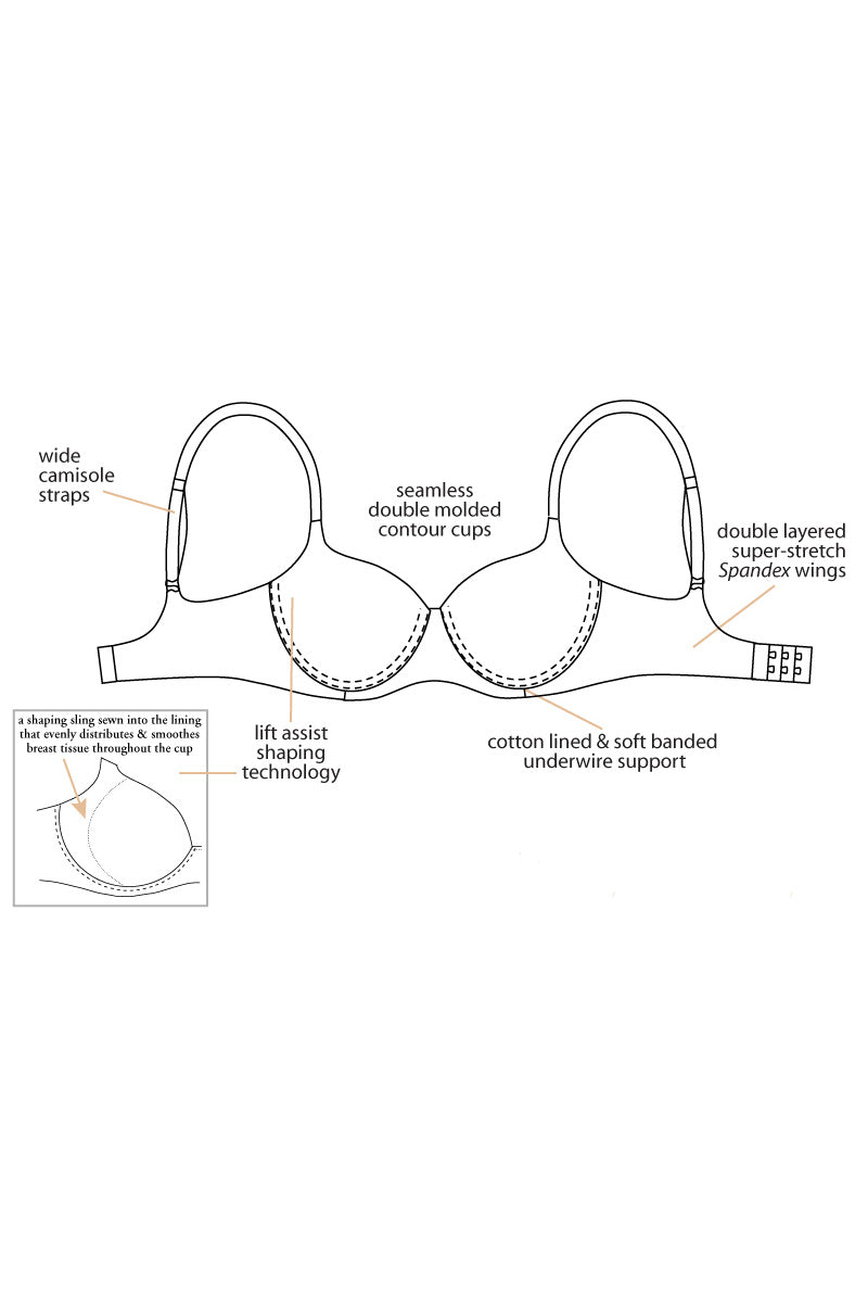 Dominique Molded Underwire Silky Support Bra