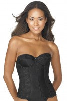 Dominique Satin & Lace Torsolette - Black - source image 3281