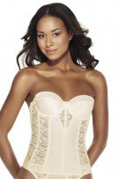 Dominique Satin & Lace Torsolette - Ivory - source image 7592