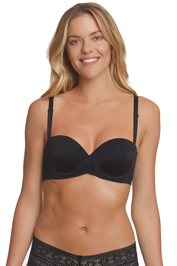 Dominique Tessa Lace Convertible Strapless Bra - Black - source image 39558