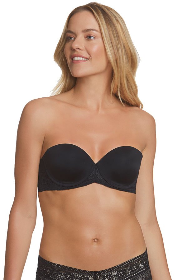 Dominique Tessa Lace Convertible Strapless Bra - Black - source image 39560