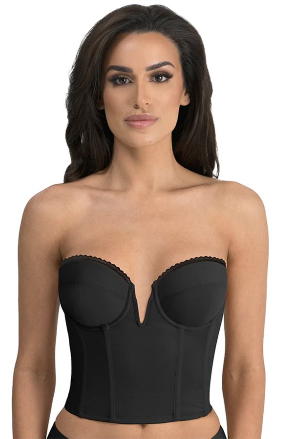 Dominique Valerie V Wire Backless Strapless Bra - Black - source image 67937
