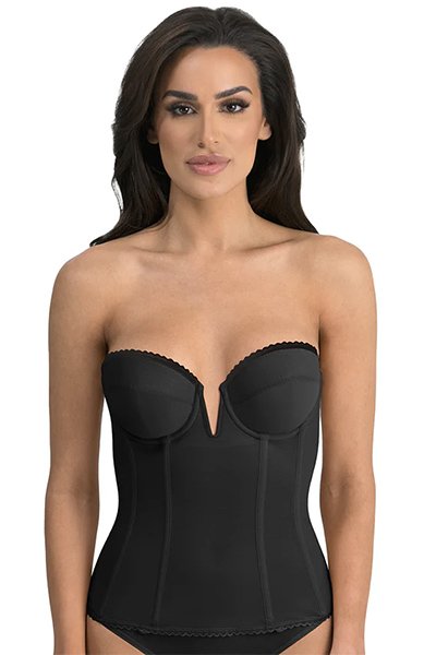 Dominique Vivienne V Wire Longline Strapless Bra - Black