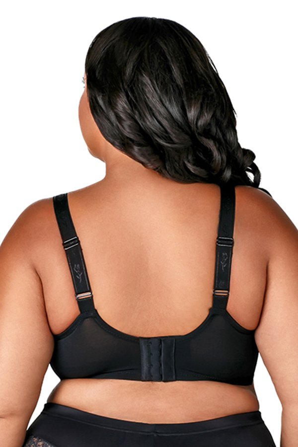Elila Full Coverage Stretch Lace Underwire Bra - Black - source image 16543