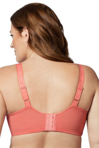 Elila Full Coverage Stretch Lace Underwire Bra - Coral - source image 23774