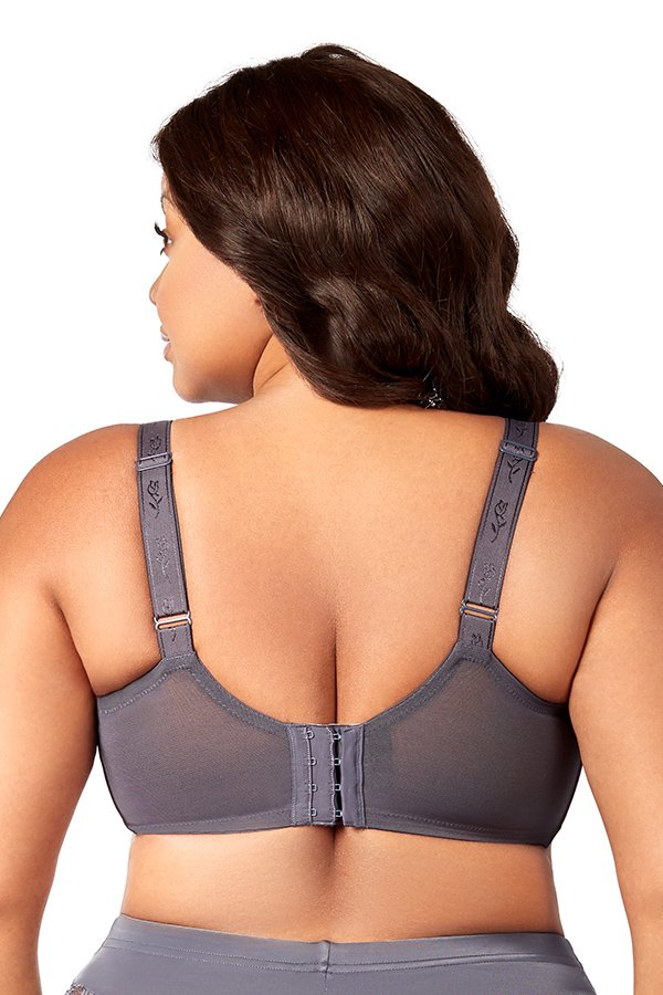 Elila Full Coverage Stretch Lace Underwire Bra - Steel Grey - source image 40663