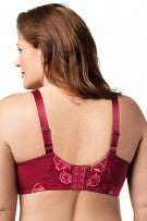 Elila Glamour Embroidery Underwire Bra - Burgundy - source image 29797