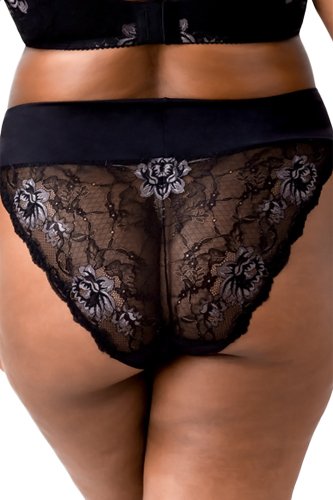 Elila Lace Tanga Panty - Black - source image 41701