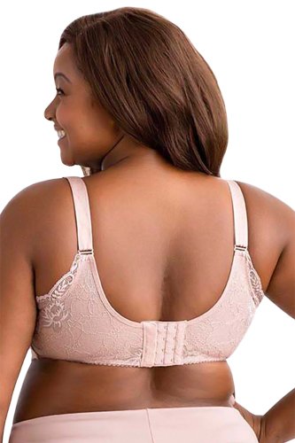 Elila Microfiber and Lace Molded Soft Cup Bra - Dusty Rose - source image 41693