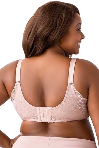 Elila Microfiber and Lace Molded Underwired Bra - Dusty Rose - source image 41698