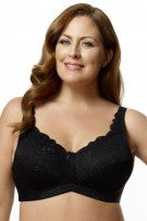 Elila Stretch Lace Softcup Bra - Black - source image 16551