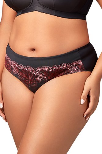 Elila Swiss Embroidery Microfiber Panty - Black - source image 41683
