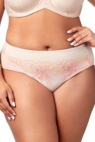 Elila Swiss Embroidery Microfiber Panty - Nude - source image 41686