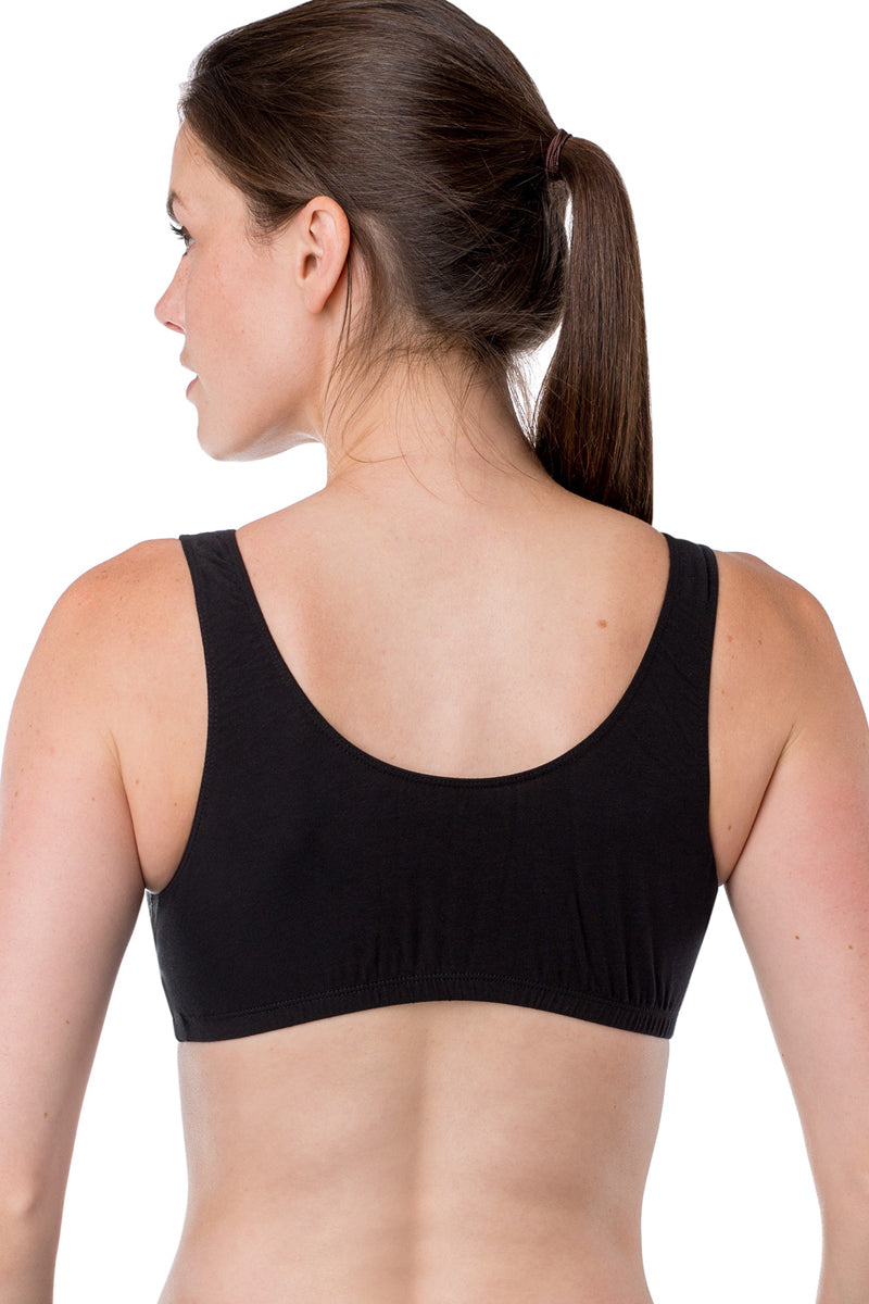 Elita Essentials Crossover Bra - Black