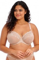 Elomi Charley Stretch Lace Underwire Plunge Bra - Fawn - source image 59612