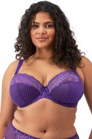 Elomi Charley Stretch Lace Underwire Plunge Bra - Iris - source image 65471