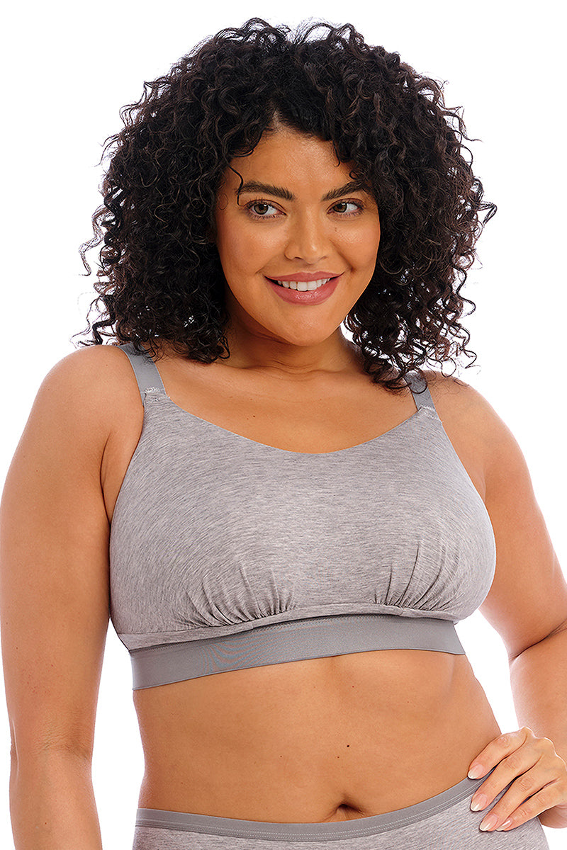 Elomi Downtime Non-Wired Bralette - Grey Marl - source image 60156