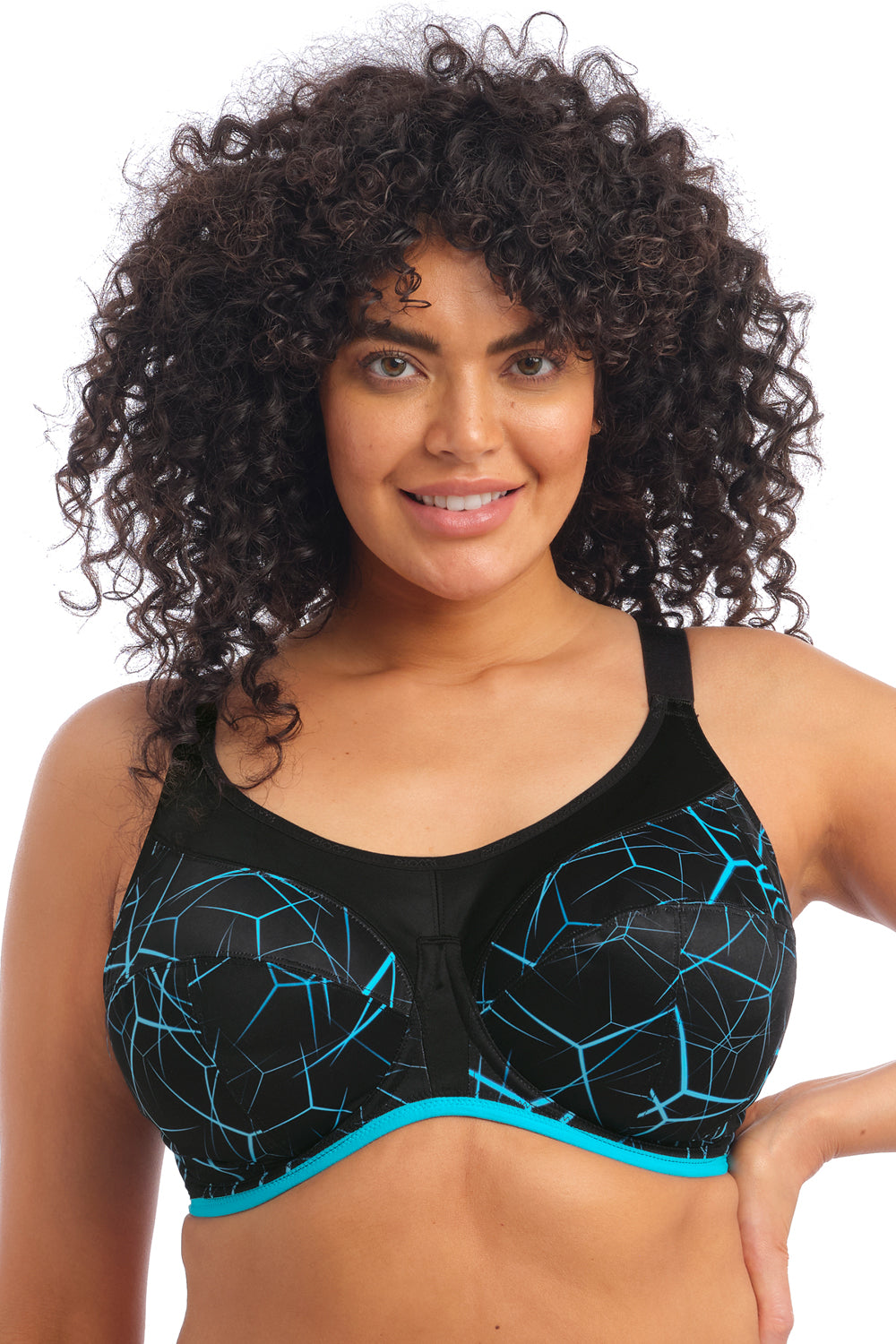 Elomi Energise Underwire Sports Bra - Blue Lightning - source image 45043
