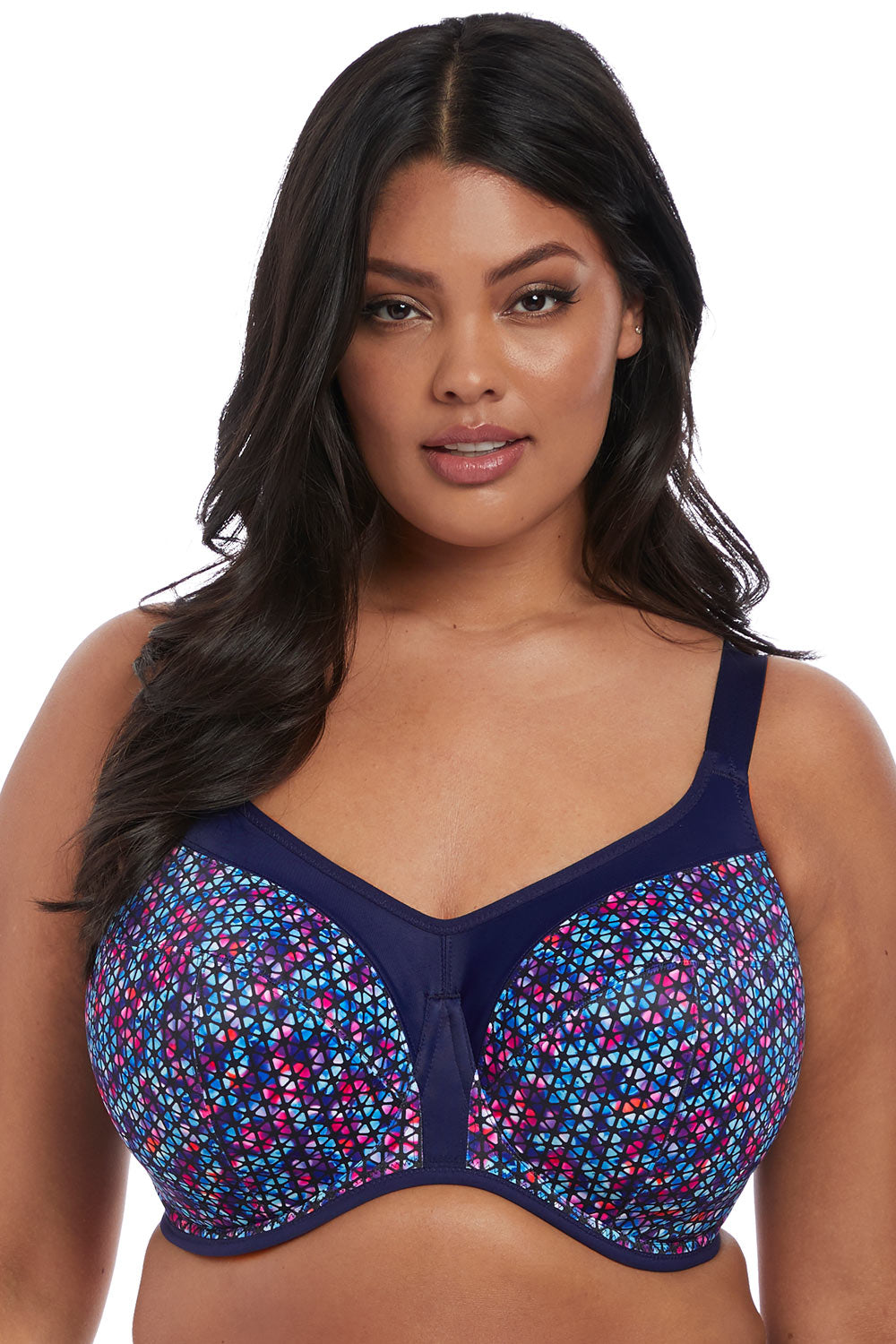 Elomi Energise Underwire Sports Bra - Navy Geo - source image 34336