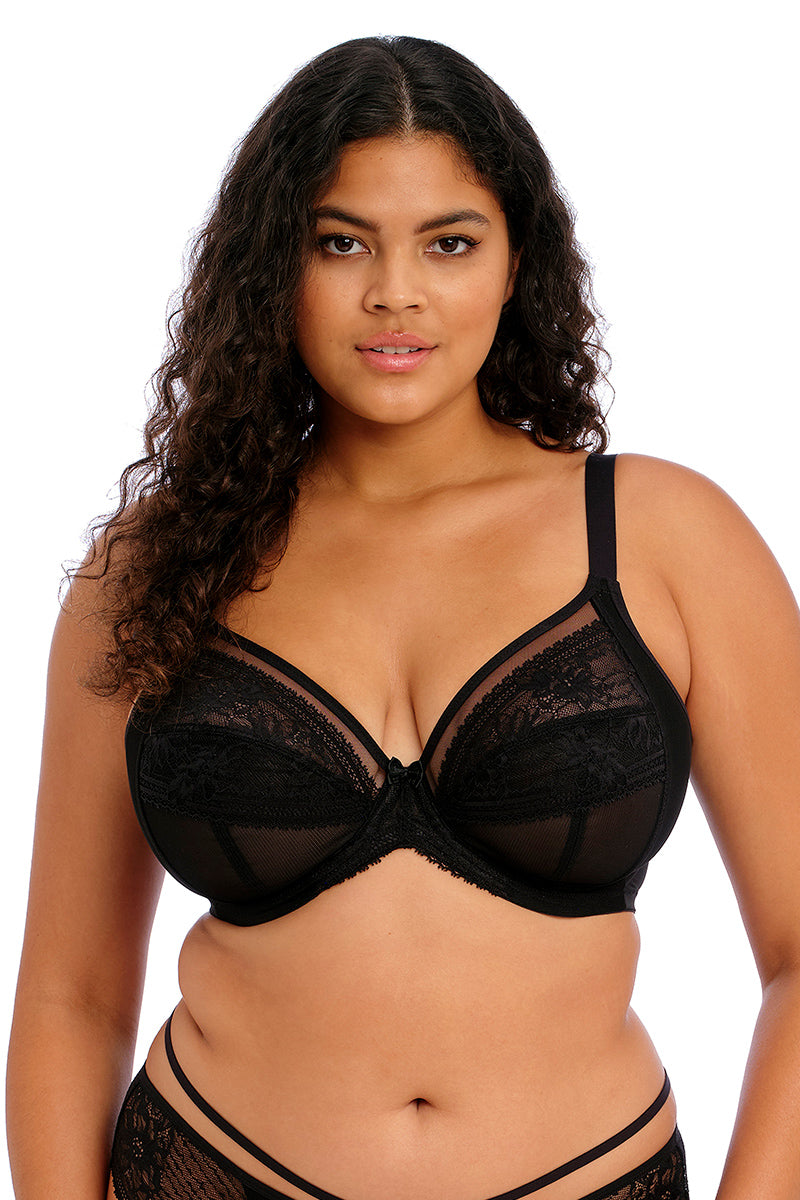 Elomi Kendra Underwire Plunge Bra - Black - source image 60160
