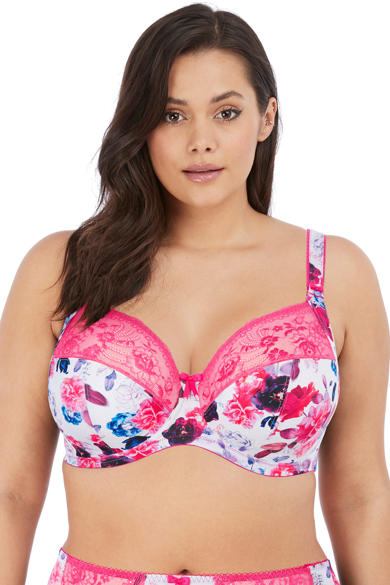 Elomi Morgan Banded Underwire Stretch Lace Bra - Pink Floral - source image 43158