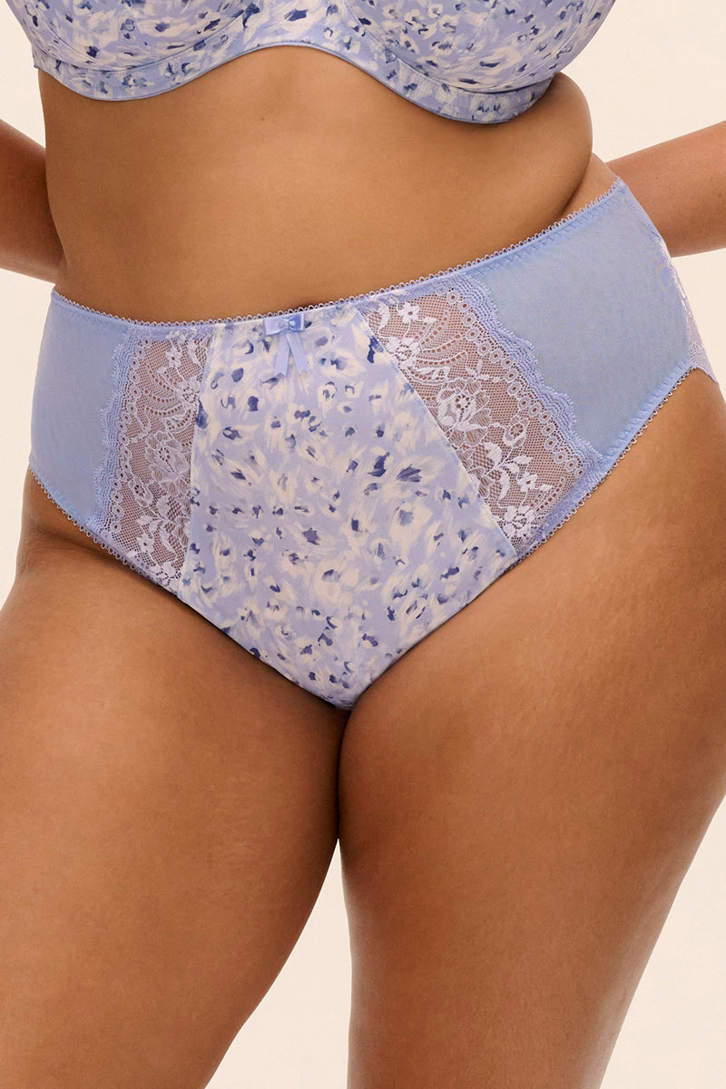 Elomi Morgan High Leg Brief Panty - Blue Leopard - source image 75613