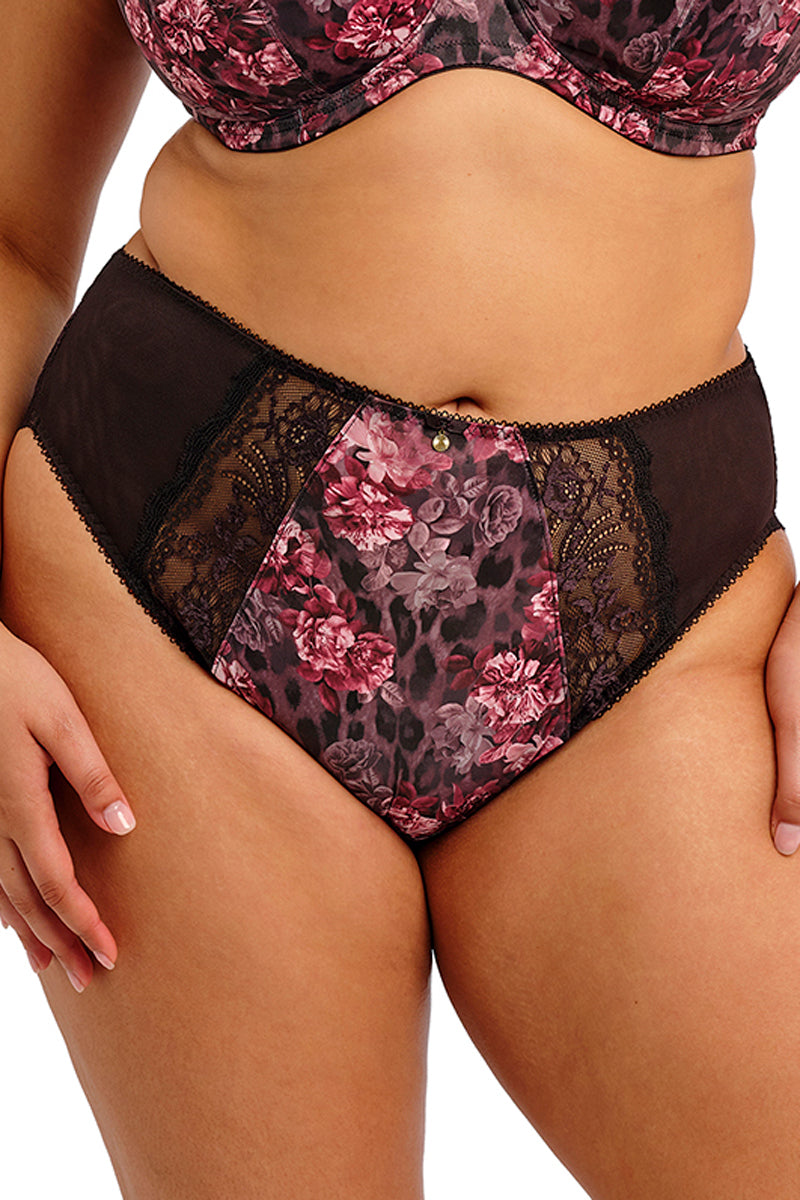 Elomi Morgan High Leg Brief Panty - Dark Romance - source image 71979