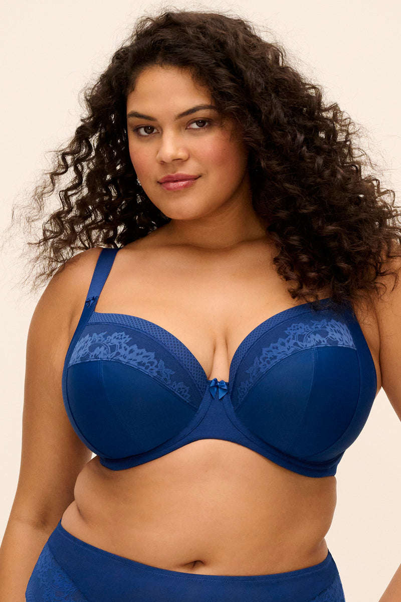 Elomi Nerina Underwire Plunge Bra - French Navy - source image 75596