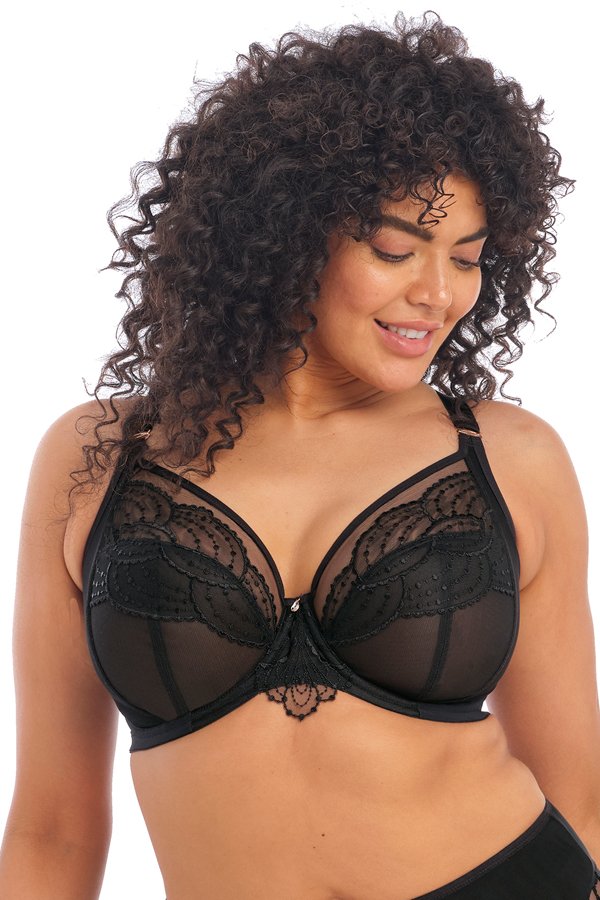 Elomi Priya Underwire Plunge Bra - Black - source image 45029