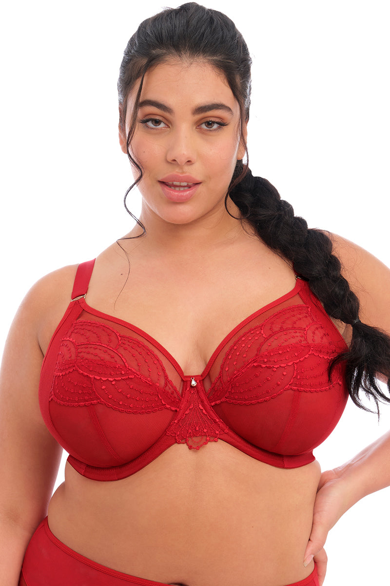 Elomi Priya Underwire Plunge Bra - Haute Red - source image 45031