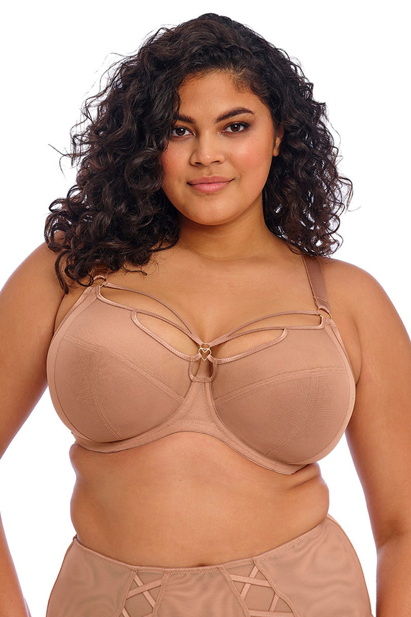 Elomi Sachi Strappy Underwire Plunge Bra - Cafe Au Lait - source image 70731