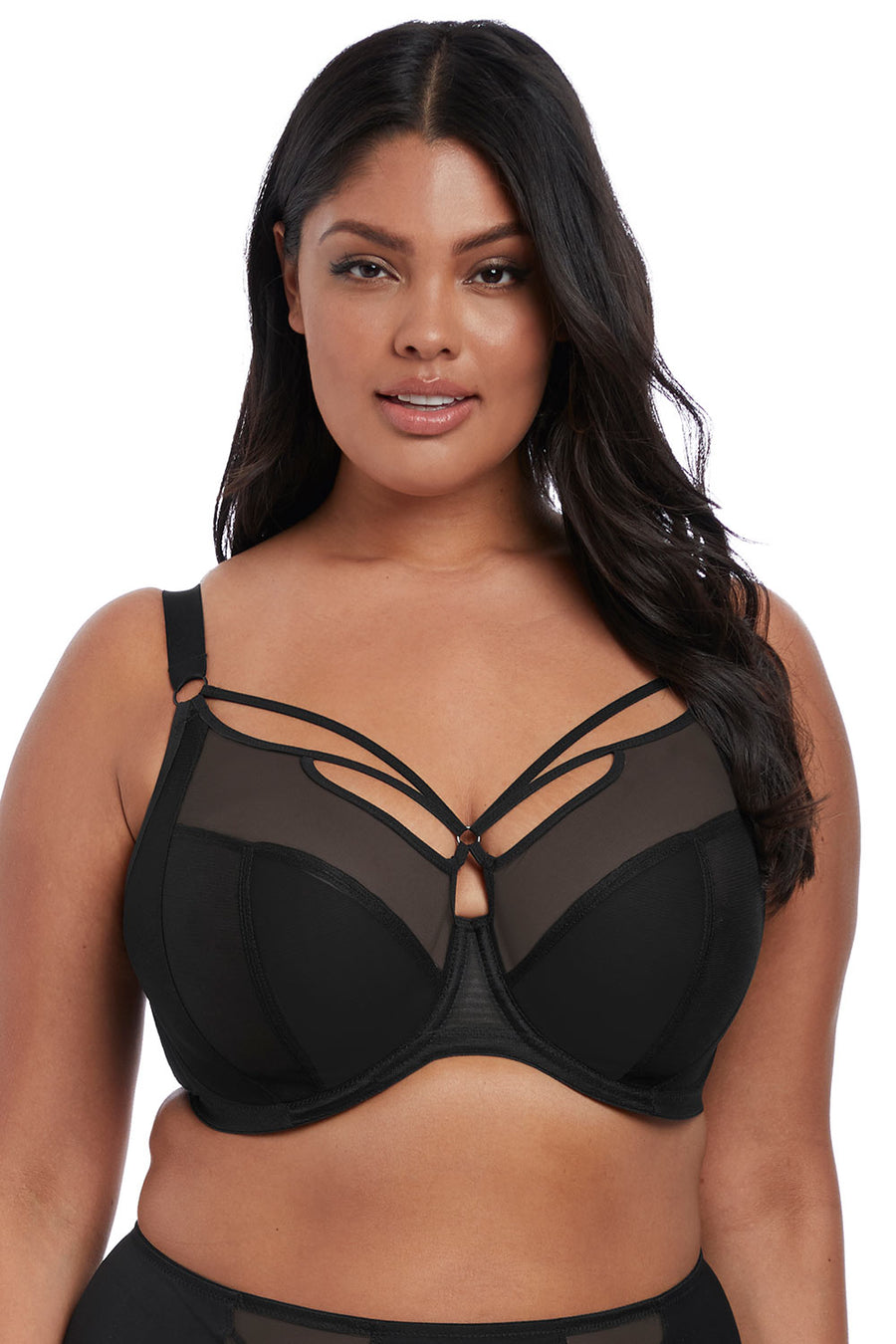 Elomi Sachi Underwired Plunge Bra - Black - source image 32834